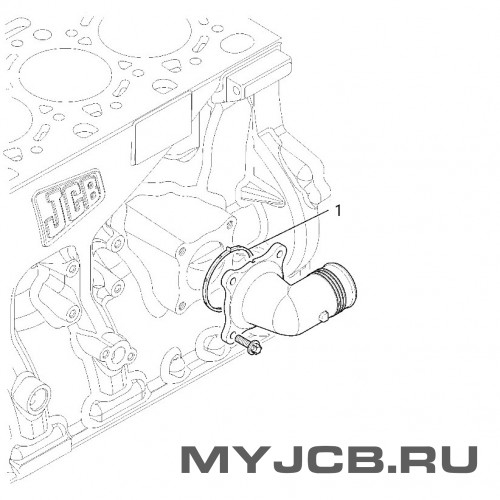 Прокладка патрубка системы охлаждения JCB 320/04501